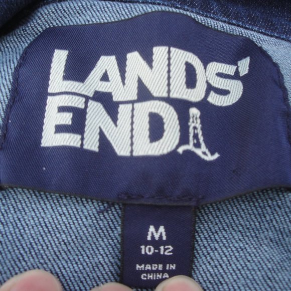 Lands' End Denim Jean Jacket Ladies Size M(10-12) - Picture 7 of 9